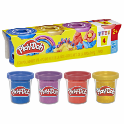 🎨 Play-Doh 4er-Pack Schimmerglanzknete 🌟 - Fantasievolles Knet-Set für glitzernden Spielspaß Angebot bei HelloDeals