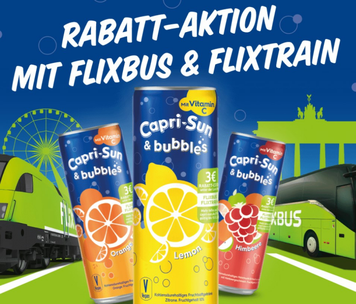Beim Kauf von Capri Sun: 3€ FlixBus / FlixTrain Gutschein