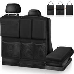 🚗 FINPAC Auto Rücksitz Organizer Kofferraum Organizer Auto 🛍️ - abnehmbare Auto Rückenlehnenschutz mit großer Kapazität Taschen für Frachtzubehör für SUV, Minivan, Jeep (Schwarz/Schwarz) Angebot bei HelloDeals