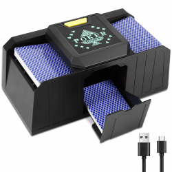 Elektrische Kartenmischmaschine 2 Deck - Automatischer Kartenmischer 💝 Angebot bei HelloDeals
