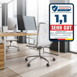 Office Marshal® Bodenschutzmatte in Trendfarben | 75 x 120 cm Semi-transparent/Milchig Angebot bei HelloDeals