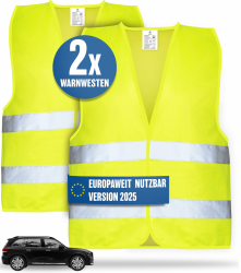 🌟 Heldenwerk Auto Warnweste 2er Set für Erwachsene - Europaweit einsetzbar 🚗 Angebot bei HelloDeals