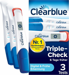 Clearblue Schwangerschaftstest Ultra Frühtest Kombipack Triple-Check, 3 Tests 🤰🏼🔍 Angebot bei HelloDeals