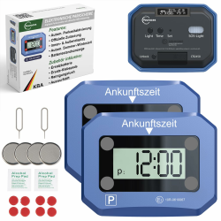 Angebot: Vier Asse 2X Elektronische Parkscheibe 🅰️🅰️ - Sommer/Winterzeit, KBA-Zulassung Angebot bei HelloDeals