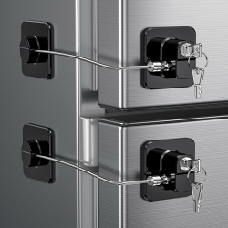 🔒👶 2 Stück Kühlschrank Schloss mit Klebstoff - Kindersicherung Schrank - Schwarz Angebot bei HelloDeals