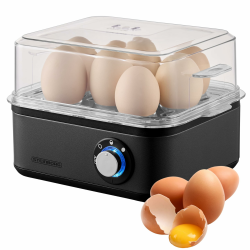 🥚🍳 Eierkocher für 1 bis 8 Eier | Elektrischer Eierkocher aus Edelstahl 500 Watt | LED Drehschalter 🥚🍳 Angebot bei HelloDeals