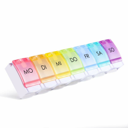🌈 Opret Tablettenbox Deutsch, Pillendose 7 Tage Regenbogen Medikamentenbox Wochen Tablettendose 🌟 Angebot bei HelloDeals