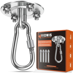 🌟 Viomis Deckenhaken Hängesessel Premium Edelstahl Halterung 400kg Tragekraft 🌟 Angebot bei HelloDeals