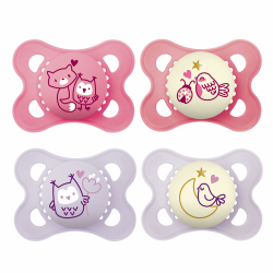 MAM Original Day & Night Matt Schnuller 4er-Set Vogel/Eule Angebot bei HelloDeals