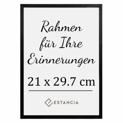 Estancia Schwarzer Holz Bilderrahmen 21x29.7 (A4) | Hochwertiger Portraitrahmen aus Europa 🖼️ Angebot bei HelloDeals