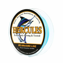 HERCULES Super Cast 100m - 2000m Yards Geflochtene Angelschnur 10lb - 300lb Test für Salzwasser Süßwasser PE Geflecht Fischdraht Superline 8 Stränge Blau 15lb/ 0.16mm/ 300m (328yds) 🎣 Angebot bei HelloDeals