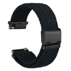 🌟 WOCCI Gewebtes Nylon Uhrenarmband - Geflochtenes Sport Uhrenarmband für Herren und Damen - Schwarz 22mm ⌚ Angebot bei HelloDeals