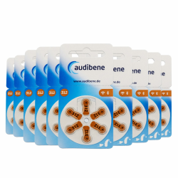 audibene Hörgerätebatterien Typ 312 braun 🦻🔋 60 Stück Vorratspack Angebot bei HelloDeals