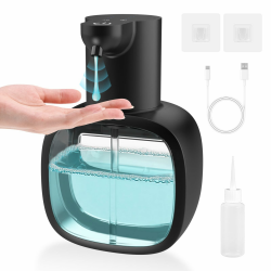 🌟 Dalugo Automatischer Seifenspender Schwarz 🌟 USB-C Wandbefestigung 500ml Elektrisch mit Sensor Angebot bei HelloDeals