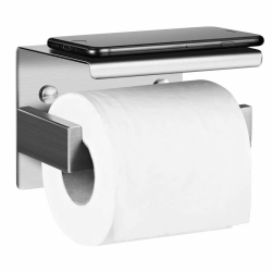 Aikzik Toilettenpapierhalter mit Ablage - WC Papier Halterung aus Edelstahl 🚽 Angebot bei HelloDeals