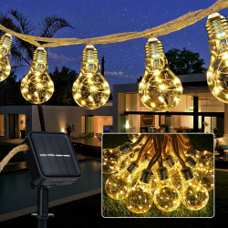 🌟 Joomer Solar Lichterkette Aussen 7.5M 16 Glühbirnen LED Solar Lichterkette Außen Wetterfest 🌞🌿 Angebot bei HelloDeals