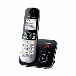 📞📱 Panasonic KX-TG6821GB DECT Schnurlostelefon mit Anrufbeantworter Schwarz Angebot bei HelloDeals