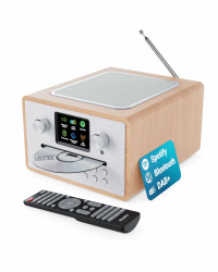 Internetradio mit CD Player & DAB Plus | Küchenradio mit Bluetooth & FM Radio | Digitalradio WLAN mit Spotify Connect, Podcasts | EQ, Farbdisplay, Inklusive Fernbedienung | MAJORITY Homerton (Eiche) Angebot bei HelloDeals