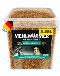 Premium Mehlwürmer getrocknet 500g - Igelfutter & Vogelfutter 🐦🐢🐭 Angebot bei HelloDeals