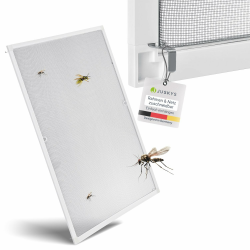Juskys Fliegengitter für Fenster mit Alu Rahmen 100 x 120 cm - Insektenschutz & Mückenschutz 🦟 - Weiß Angebot bei HelloDeals