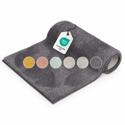 Blumtal Badematte 50x80 cm Hochflor - Oeko-TEX zertifizierter Badteppich in Dunkelgrau Angebot bei HelloDeals
