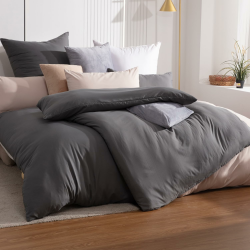 Soifox 135x200 4teilig Anthrazit Bettwäsche Sets 🛌 Angebot bei HelloDeals