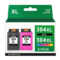 🖨️ VVQV 304 XL Druckerpatronen Multipack Ersatz für HP 304 - Schwarz & Farbe Angebot bei HelloDeals