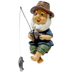 Gartenzwerg Angeln Figur - Harz Gartendeko Zwerg Dekoration 😆 Angebot bei HelloDeals