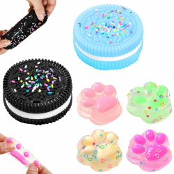 🍪🐾 GWAWG 2 Stück Biscuit Stress Relief Toy und 4 x Squishy Spielzeug Mini Katzenpfoten 🐱 Angebot bei HelloDeals