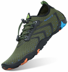 SAGUARO Herren Badeschuhe Damen rutschfeste Sohle 🏄‍♂️🏊‍♀️ Schnell Trocknend Schwimmschuhe 43 EU Olivgrün - Angebot Angebot bei HelloDeals