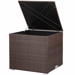 🌿🏡 Casaria® Auflagenbox Kissenbox 318 L Garten Aufbewahrungsbox Polyrattan Braun 🏡🌿 Angebot bei HelloDeals