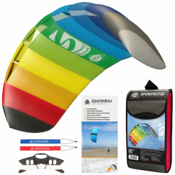 HQ Lenkmatte Lenkdrachen Symphony Beach III 1.3 Rainbow, Zweileiner Matte, Drachen für Kinder und Erwachsene 🌈 Angebot bei HelloDeals