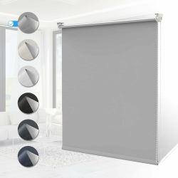 Verdunklungsrollo ohne Bohren für Fenster B45 x H170 cm Hellgrau Thermo Rollo Klemmfix Angebot bei HelloDeals