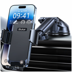 📱🚗 Blukar Handyhalterung Auto Upgrade | 360° Drehbar | Stabil & Langlebig | Schwarz Angebot bei HelloDeals