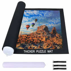 🧩 Celawork Puzzlematte für 200, 500, 1000 Teile - Puzzleunterlage Rollmatte zum Aufbewahren (Schwarz, für 1000) Angebot bei HelloDeals