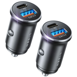LISEN 2-Pack Zigarettenanzünder USB C Metall KFZ Ladegerät 🚗💨 Angebot bei HelloDeals