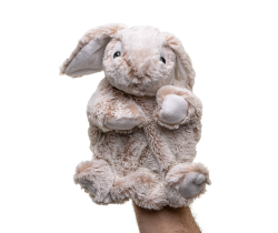 Uni-Toys - Handpuppe Hase (braun-meliert) - 24 cm Angebot bei HelloDeals