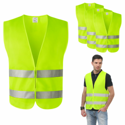 🚨🚗 Bowfar 4er Warnwesten Auto EN ISO 20471:2013-Pannenweste Warnweste Gelb 360° Reflektierend 🚨🚗 Angebot bei HelloDeals