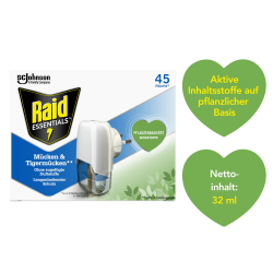 🦟 Raid Essentials Mückenstecker 45 Nächte Angebot! 🌿 Elektrischer Insekten-Schutz Angebot bei HelloDeals
