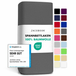 🛏️ Jacobson Jersey Spannbettlaken Spannbetttuch Angebot! 🌟 Angebot bei HelloDeals