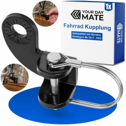 🚴 Fahrradanhänger Kupplung Set Schwarz mit Sicherheitssplint Angebot bei HelloDeals