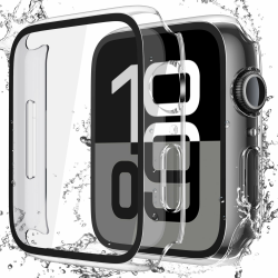 Misxi 2 Stück Wasserdichtes Hartschalengehäuse mit Gehärtetem Glas für Apple Watch Series 10 42mm Angebot bei HelloDeals