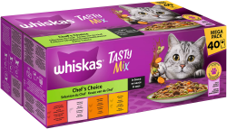 WHISKAS 1+ Katzenfutter nass - ab 1 Jahr - 40x85g Portionsbeutel - Katzennassfutter in Sauce 🐱 Angebot bei HelloDeals