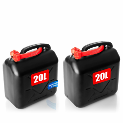 🚗 BigDean 2x Benzinkanister 20L mit flexiblem Ausgießer - Kraftstoffkanister für Benzin & Diesel 🚗 Angebot bei HelloDeals