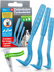 🔵 BluePet 3er Set Zeckenhaken - Bestseller Zeckenentferner für Haustiere und Menschen Angebot bei HelloDeals