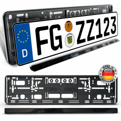 2er Set Kennzeichenhalter Schwarz - Robuste & Wetterfeste Nummernschildhalterung für PKW Angebot bei HelloDeals