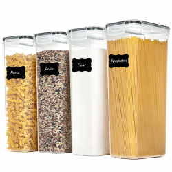 Vtopmart 2.8L Vorratsdosen Set 🌟 Müsli Schüttdose & Frischhaltedosen 🌿 BPA frei Kunststoff luftdicht 🌰 Trockenfutterbehälter (Schwarz) Angebot bei HelloDeals