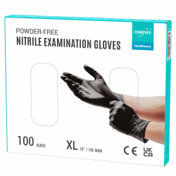 🧤 EUROPAPA 100x Nitrilhandschuhe XL Schwarz 🧤 Angebot bei HelloDeals