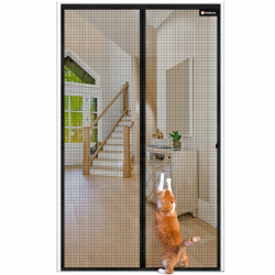 LUXUS Fliegengitter Tür Magnet 100*220cm Schwarz Angebot bei HelloDeals