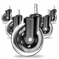 🪑 COSYLAND Bürostuhl Rollen 5pcs - 11mm x 22mm Hartbodenrollen 🪑 Angebot bei HelloDeals